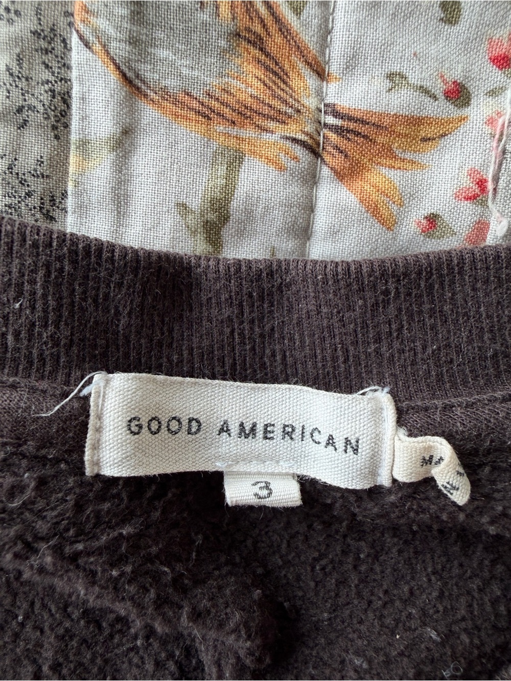 Good American Boyfriend Sweatshirt | Coffee | Size L - Picture 4 of 4